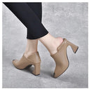 Women Shoes Horse Shoes Pointed Toe Shoes Pointed Toe High Heel Single Shoes Deep Mouth Fashion Women High Heels   B191270 - TUZZUT Qatar Online Shopping