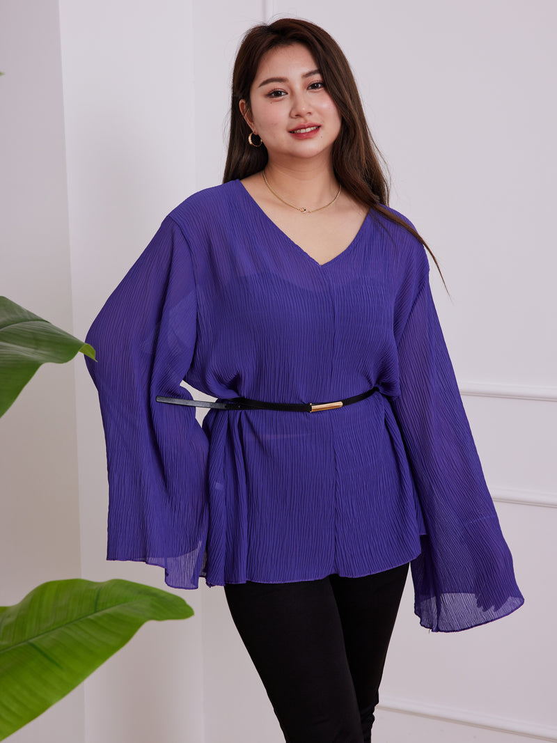 Women's Long Sleeve Solid Color Shirts & Blouses 2XL 428635