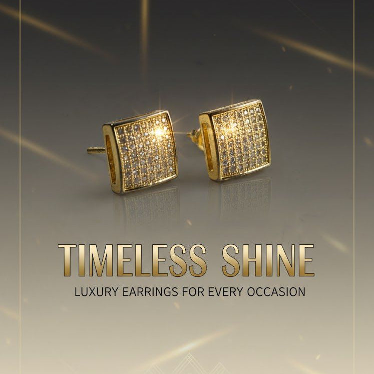 Women's Trending Gold 2pc Earrings S8854457 - TUZZUT Qatar Online Shopping