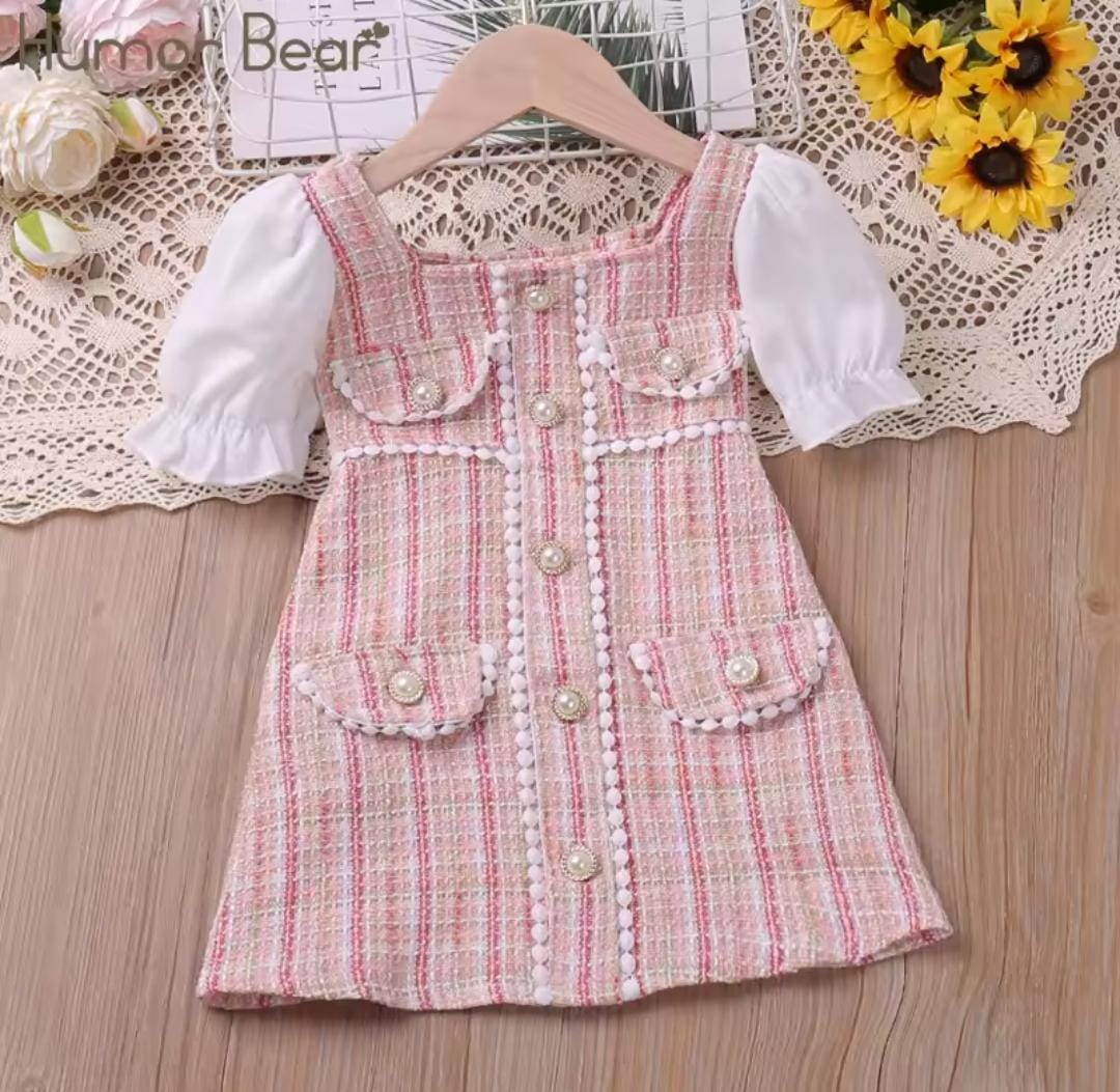 Girls Elegant Pearl Button Princess Dress 1563895 Girls Elegant Pearl Button Princess Dress 1563895