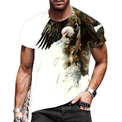 Manfinity Men Eagle Print Tshirt S403722 Manfinity Men Eagle Print Tshirt S403722