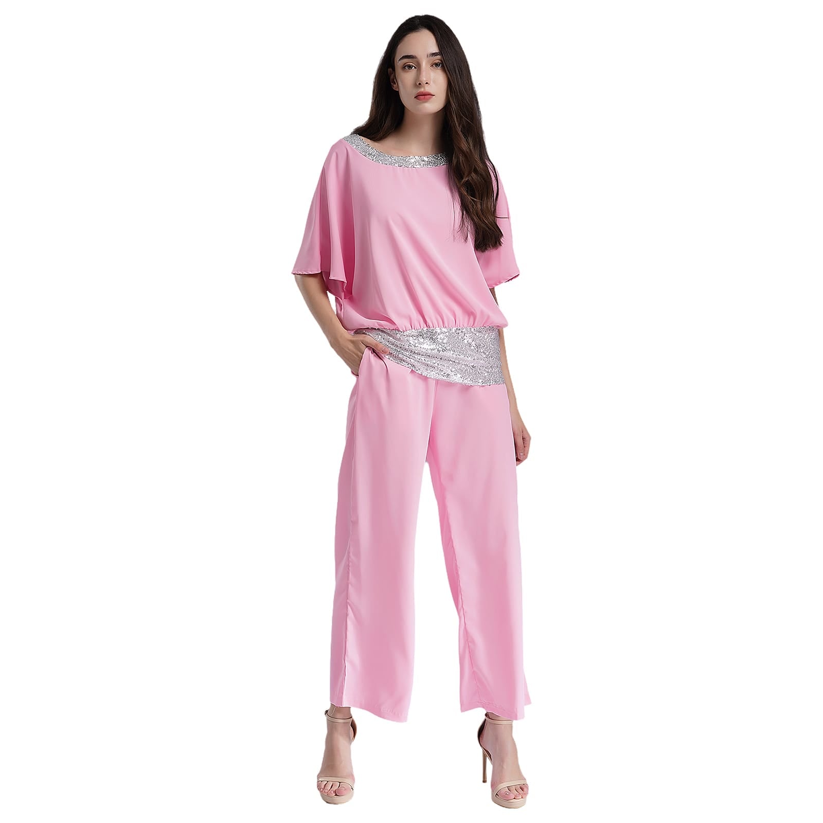 Womens Top Casual Pantsuit Party Blouse Lady Outfit Formal Pant Sets B255210 Womens Top Casual Pantsuit Party Blouse Lady Outfit Formal Pant Sets B255210