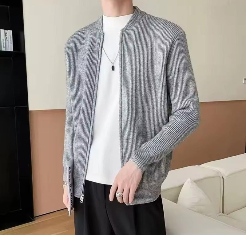 Men's Cardigan Colless Knitted Top Sweater Q103 - TUZZUT Qatar Online Shopping