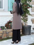 2 Pcs Women's Long Sleeve Solid Color Arabian Set L 445637 - TUZZUT Qatar Online Shopping