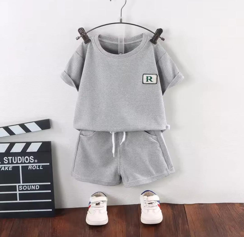 Kids Summer Clothes Short Sleeve T-Shirt Outfit Set   1467867 - TUZZUT Qatar Online Shopping