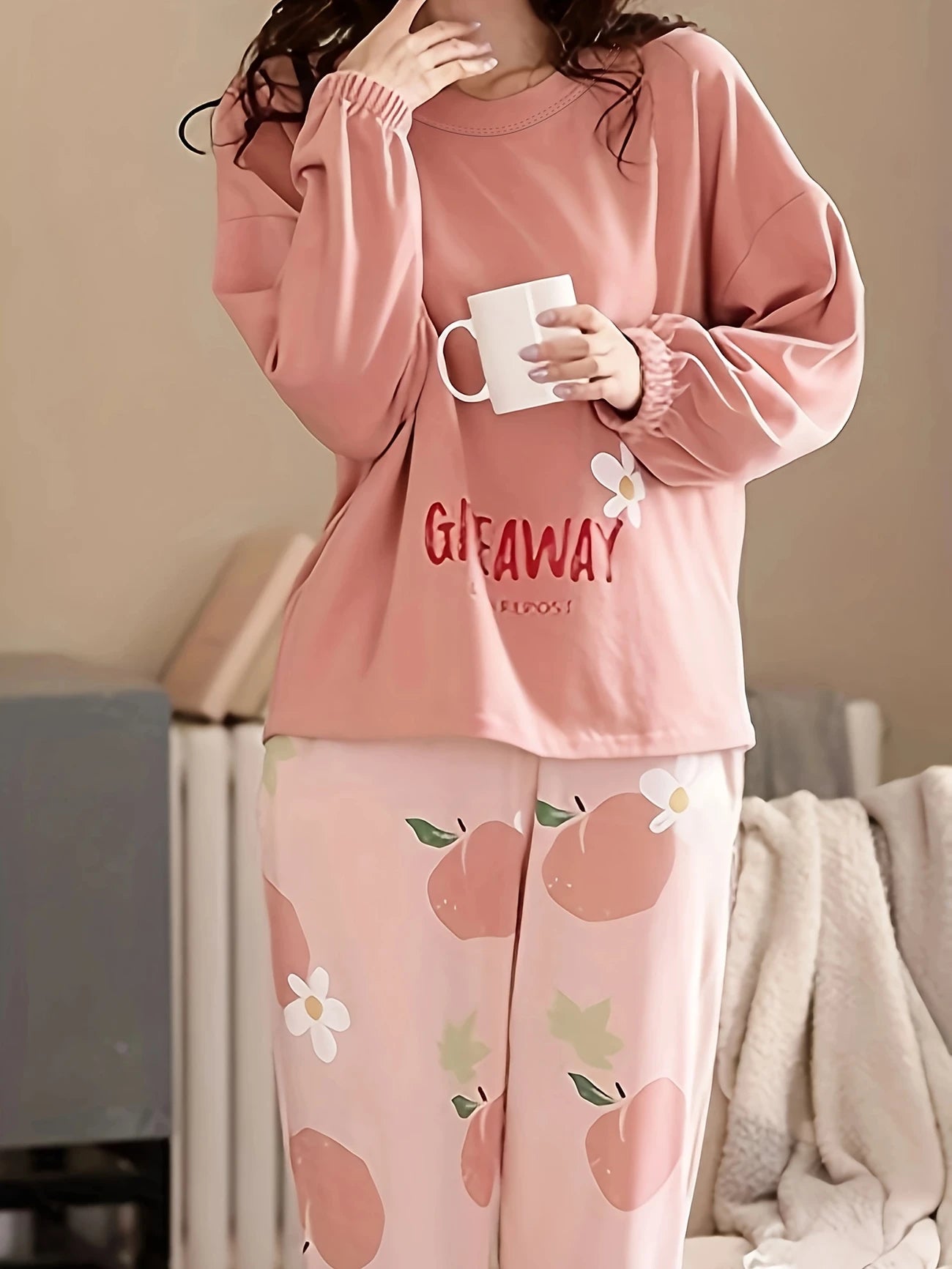 Women 's 2 Pcs Long Sleeve Sleep Set 578990 Women 's 2 Pcs Long Sleeve Sleep Set 578990