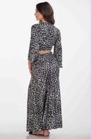 Boho leopard top and pants co-ord MN008754 - TUZZUT Qatar Online Shopping