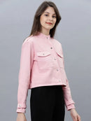 Tokyo Talkies Women Pink Denim Jacket Jackets    B203079 - TUZZUT Qatar Online Shopping