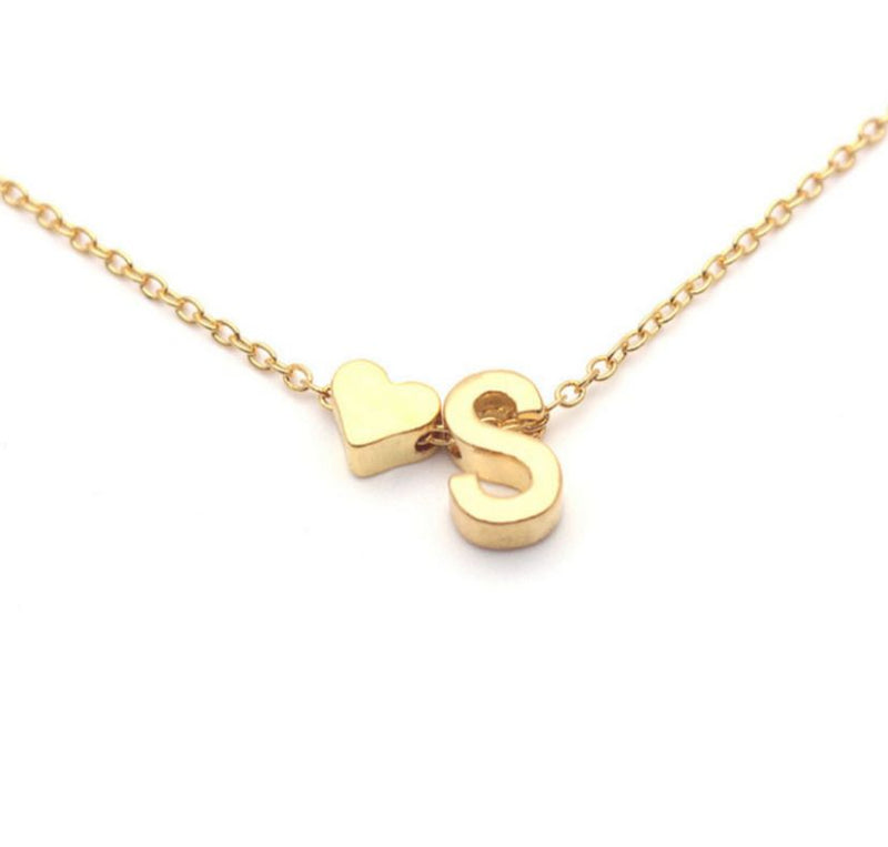 Gold Initial Birthstone Personalised Necklace S 291331 - Tuzzut.com Qatar Online Shopping