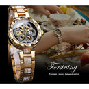 FORSINING Diamond Mechanical Automatic Women's Watch W7532 - TUZZUT Qatar Online Shopping