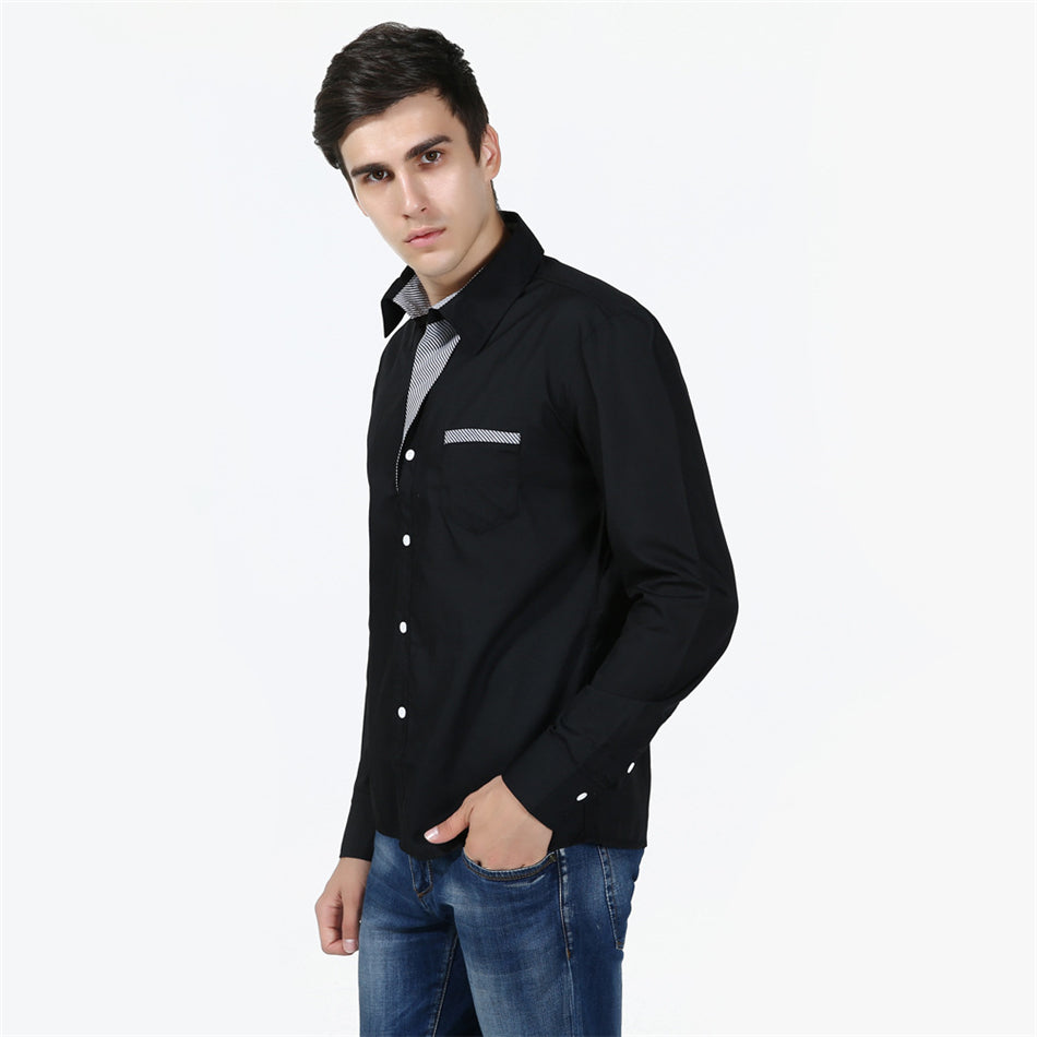 New Fashion Camisa Masculina Long Sleeve Shirt Men Slim fit Design Formal Casual Brand Male Dress Shirt L S4468309 New Fashion Camisa Masculina Long Sleeve Shirt Men Slim fit Design Formal Casual Brand Male Dress Shirt L S4468309