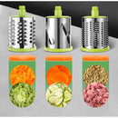 Multi-Function Vegetable Fruit Cutter Rotary Round Drum Cheese Grater with 3 Stainless Steel - Tuzzut.com Qatar Online Shopping