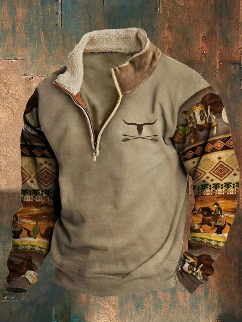 Cowboy Sweatshirt for Men SW0925 - TUZZUT Qatar Online Shopping