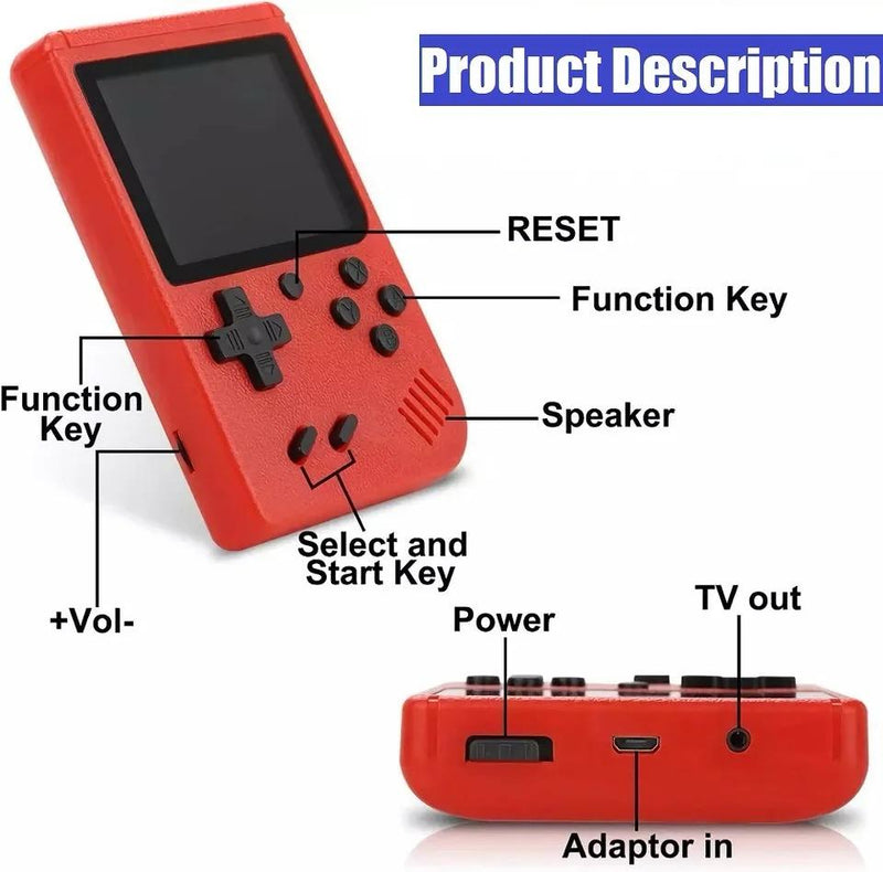 Retro Video Game Console Classic LCD Screen Handheld Controller Pocket TV