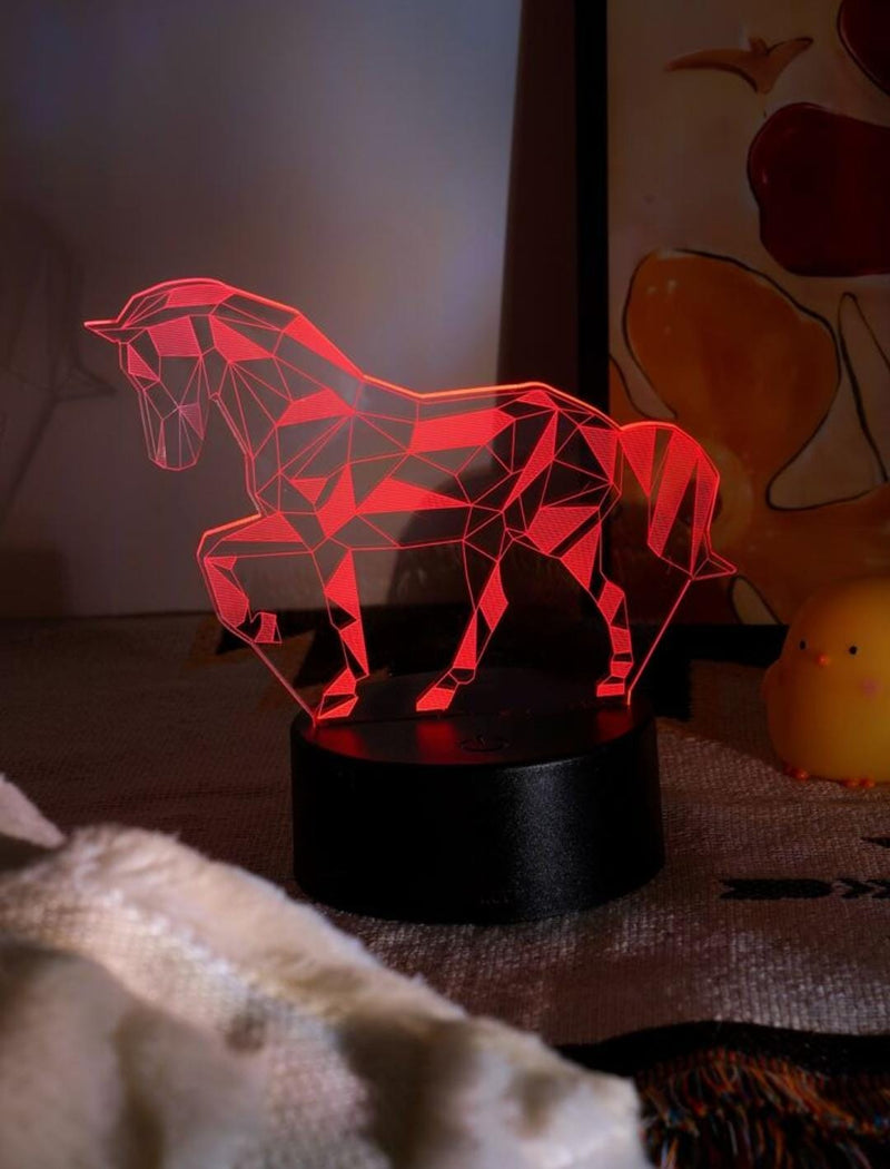 3D LED night lamp "Horse" Hologram S1392294 - Tuzzut.com Qatar Online Shopping