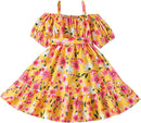 Toddler Summer Baby Girl Dress Cotton Floral Smocked Dresses for Baby Girls Sundress Cute Little Kids Jumper Dress   X3509561 - TUZZUT Qatar Online Shopping
