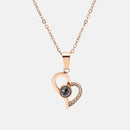 Eternal Love Projection Heart Necklace B-386135 - TUZZUT Qatar Online Shopping