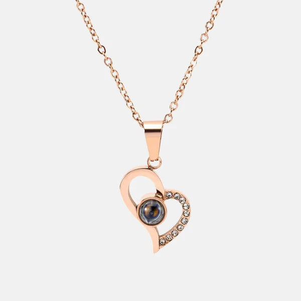 Eternal Love Projection Heart Necklace B-386135 - TUZZUT Qatar Online Shopping
