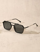 Square Metal Aviator Sunglasses X5038013 - TUZZUT Qatar Online Shopping