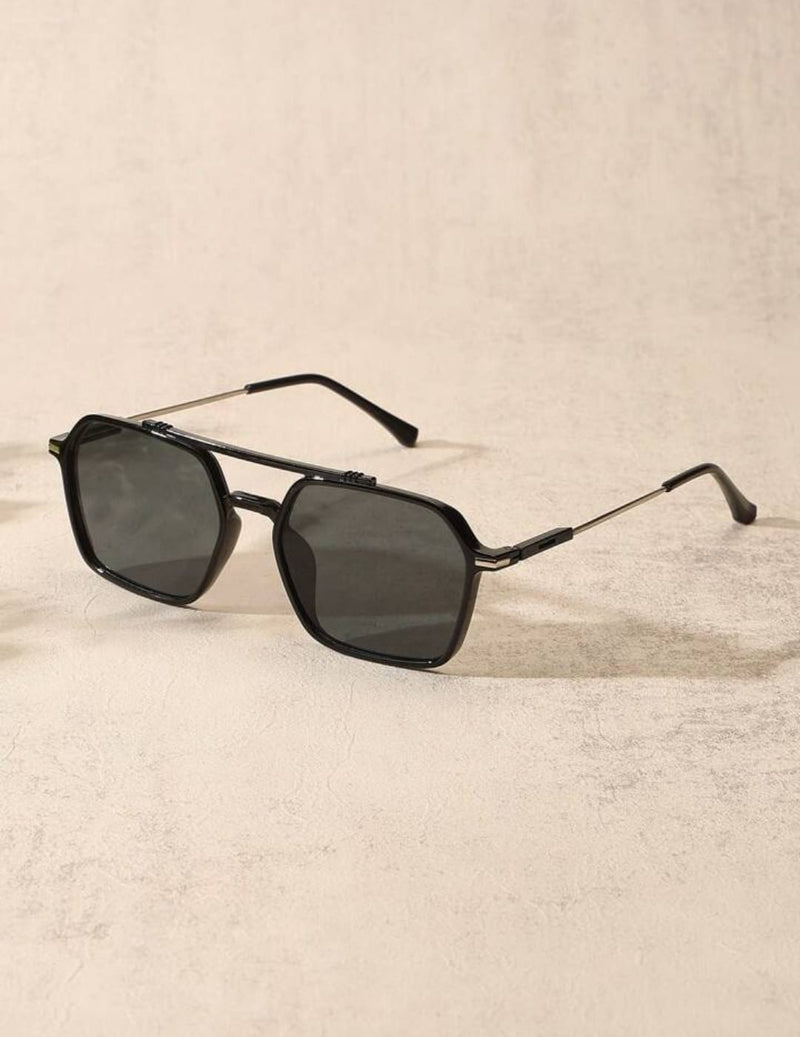 Square Metal Aviator Sunglasses X5038013 - TUZZUT Qatar Online Shopping