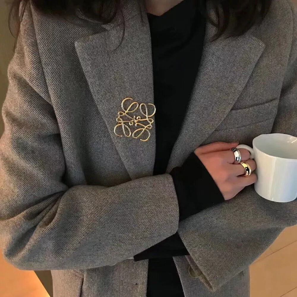Anagram Yellow Gold Brooch L121 Anagram Yellow Gold Brooch L121