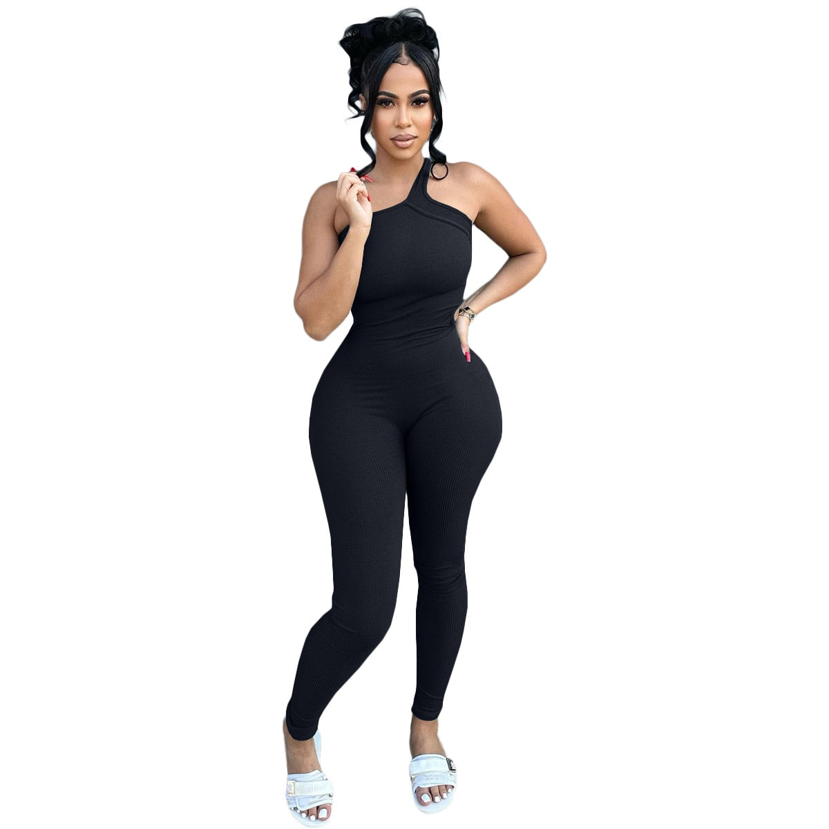 Women's Solid Color Jumpsuit - Size L - 425301 Women's Solid Color Jumpsuit - Size L - 425301
