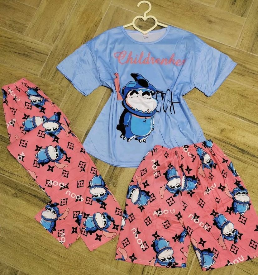 3Pcs Women's Pajama Home Wear P41-21 3Pcs Women's Pajama Home Wear P41-21