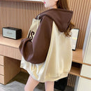 Women's Long Sleeve Colorblock Color Hoody 594809 M - TUZZUT Qatar Online Shopping