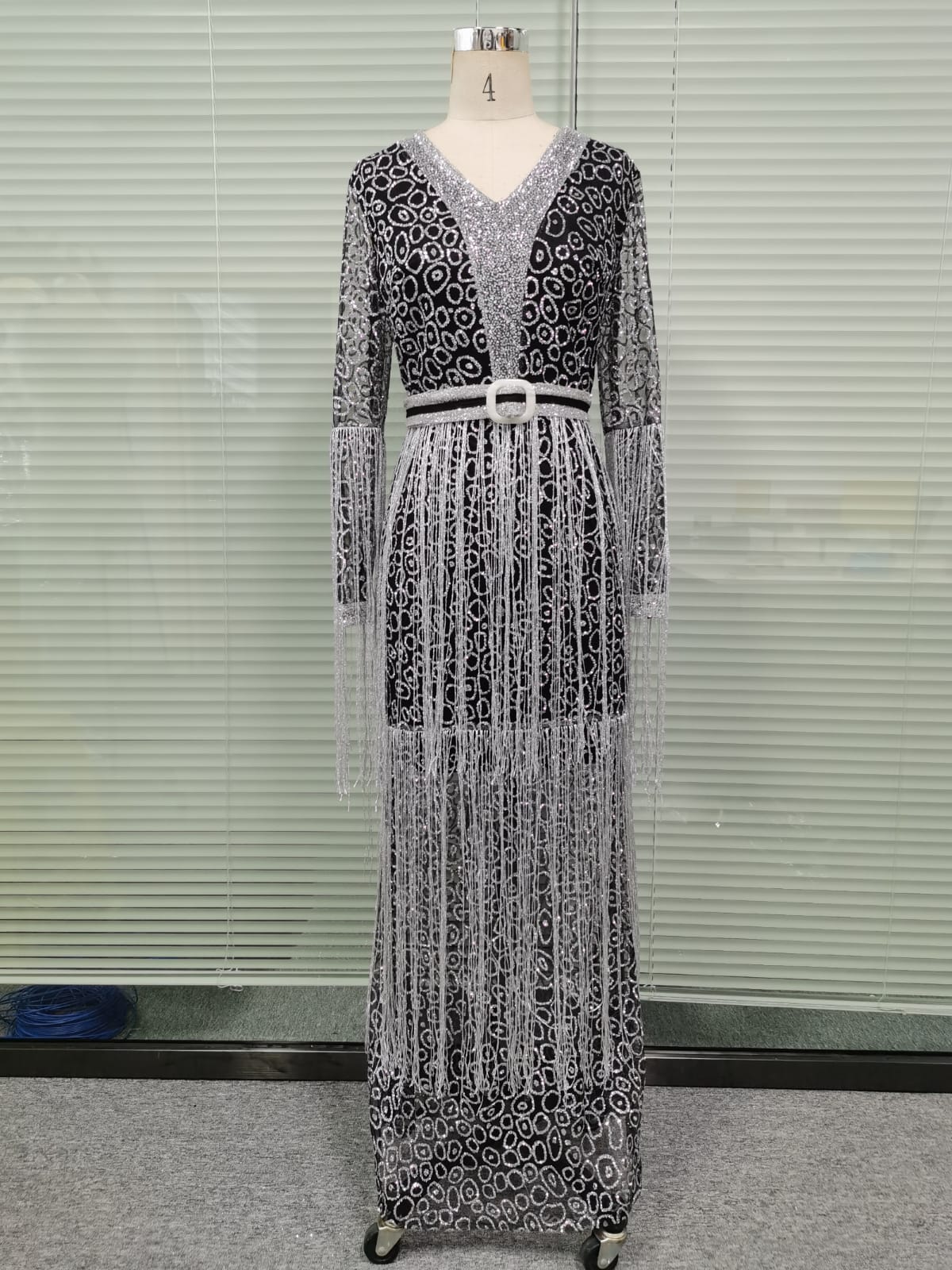 Women's Sequin Full Sling Dress V Neck Color Long Long Sexy Sleeve Solid Women's Dress B-44999 Women's Sequin Full Sling Dress V Neck Color Long Long Sexy Sleeve Solid Women's Dress B-44999