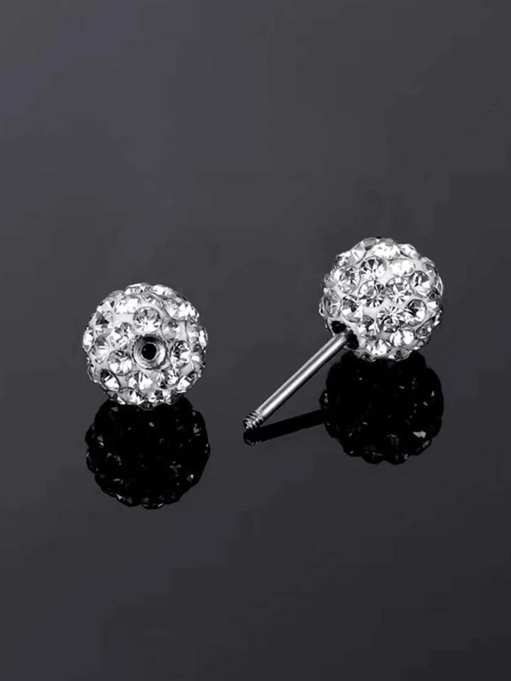 Rhinestone Ball Design Stud Earring -S4677804 Rhinestone Ball Design Stud Earring -S4677804