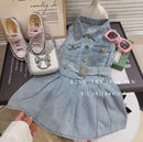 New Stylish Teenager Girls Jean Dress 540139 (100cm) - TUZZUT Qatar Online Shopping