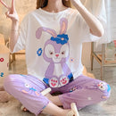 Disney Mickey Minnie Pajamas Women's Summer Three-piece Pajamas Short-sleeved Shorts Trousers X4250046 - Tuzzut.com Qatar Online Shopping