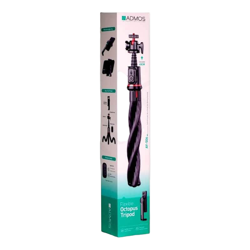 Admos Flexible Octopus Tripod Selfie Stick AY-506 - TUZZUT Qatar Online Shopping