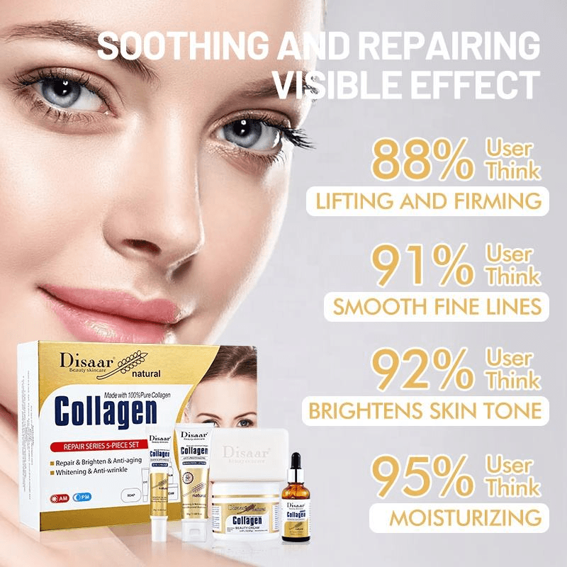 Disaar 100% Collagen Repair Skin Care 5 Pcs Set - Tuzzut.com Qatar Online Shopping