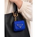 Royal Blue Airpod  Pouch with Gold Chain MF 1981