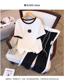 Women's  Short Sleeve T-shirt Pants Set S5001407 - TUZZUT Qatar Online Shopping