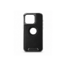 IP 15 PRO Premium Black Leather-Textured Phone Case MF1999