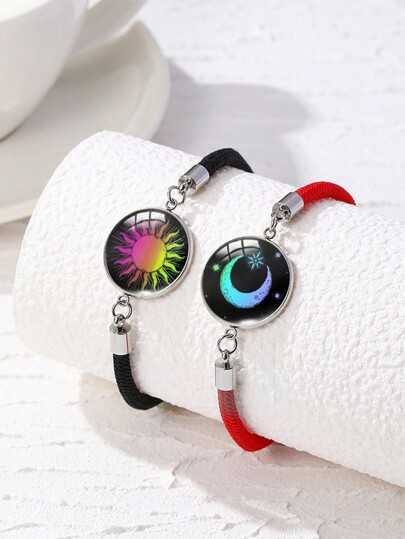 Sun Moon Gemstone Bracelets DN2109 - TUZZUT Qatar Online Shopping