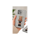 IP 13 PROMAX Fancy type  Phone Case – Grey & Brown MF 1998