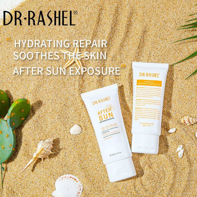 DR RASHEL After Sun Soothing and Cooling Gel Enriched with Aloe Vera and Vitamin E 60g DRL-1653 - Tuzzut.com Qatar Online Shopping