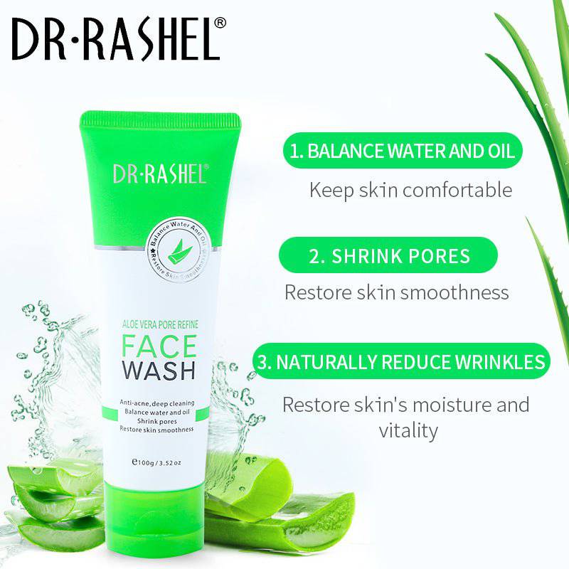 DR RASHEL Aloe Vera Pore Refine Face Wash 100g DRL-1633
