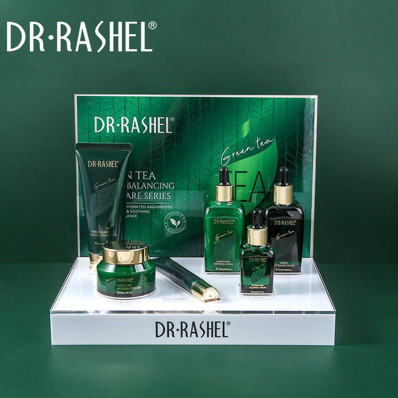 DR RASHEL Green Tea Purify Balancing Skin Care Set 10pcs Facial Care Kit DRL-1644