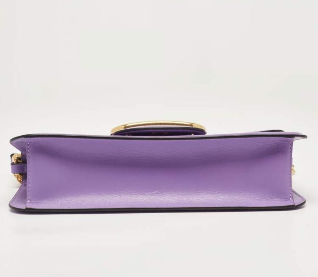 Luxury Purple Leather Loco Flap Shoulder Bag V2121 Luxury Purple Leather Loco Flap Shoulder Bag V2121