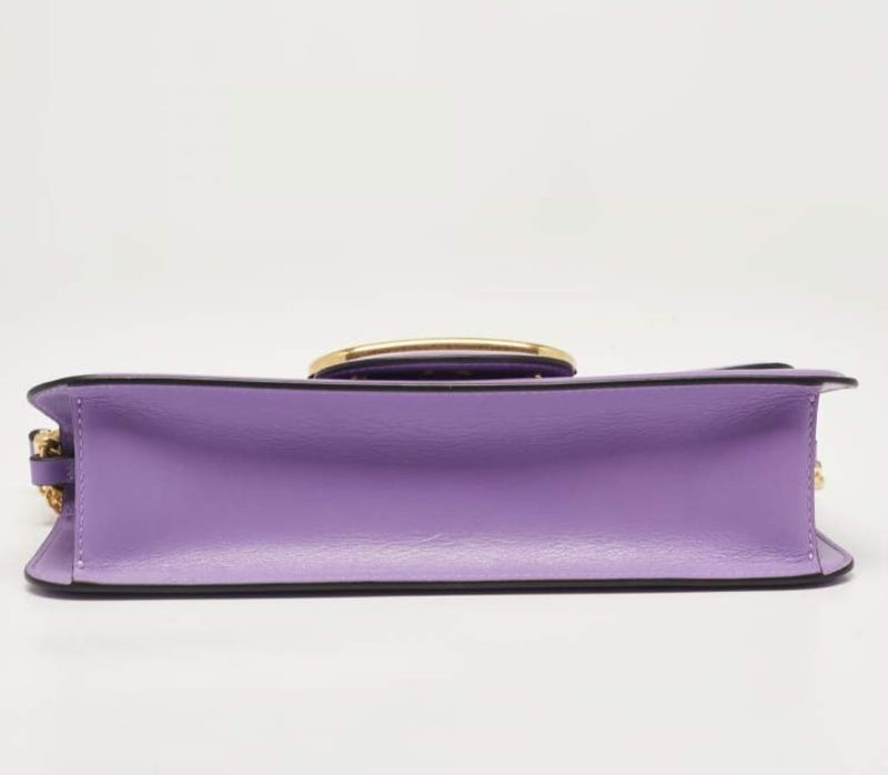 Luxury Purple Leather Loco Flap Shoulder Bag V2121 - TUZZUT Qatar Online Shopping