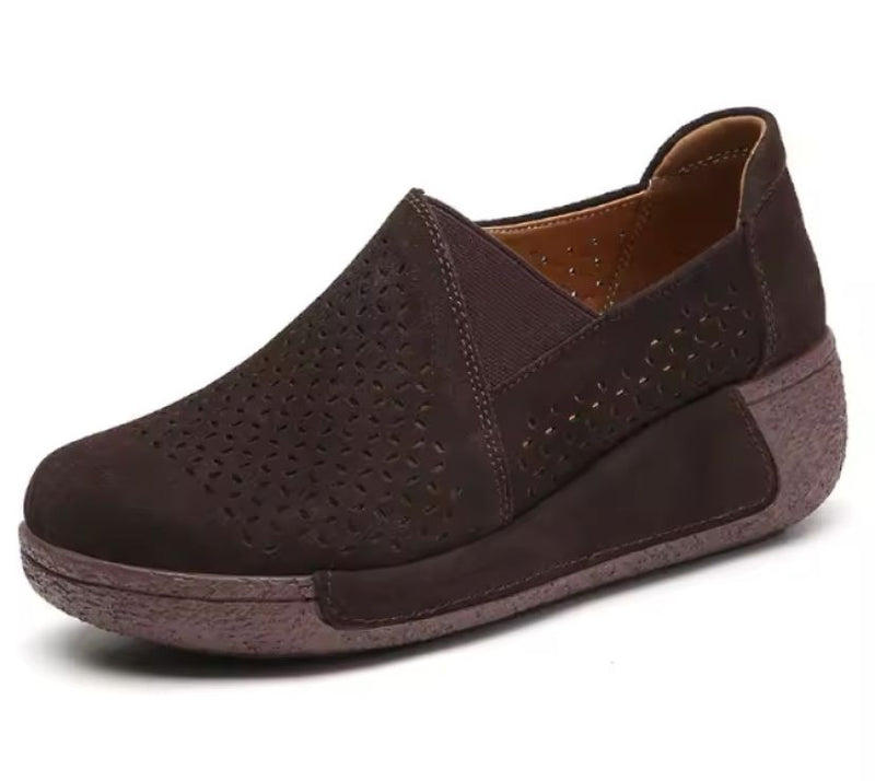 Women's Single Shoes Non-Slip Thick-Soled Slip-On Casual Shoes   B75092   (39) - TUZZUT Qatar Online Shopping