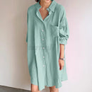 ZANZEA Women Long Sleeve Collared Button Shirt S4801647 - TUZZUT Qatar Online Shopping