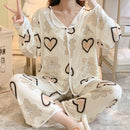 2 Pcs Women 's Long Sleeve Sleep Set M 488522 - TUZZUT Qatar Online Shopping