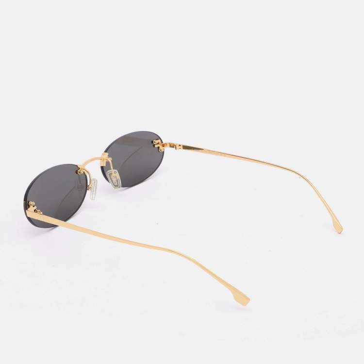 Gold Tone/Black Oval Sunglasses PO1151251 - TUZZUT Qatar Online Shopping