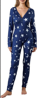 Sexy Butt Button Flap Bodycon Jumpsuit Women Christmas Pajamas Onesie Long Sleeve Bodysuit One Piece Xmas Romper   X5255946 - TUZZUT Qatar Online Shopping