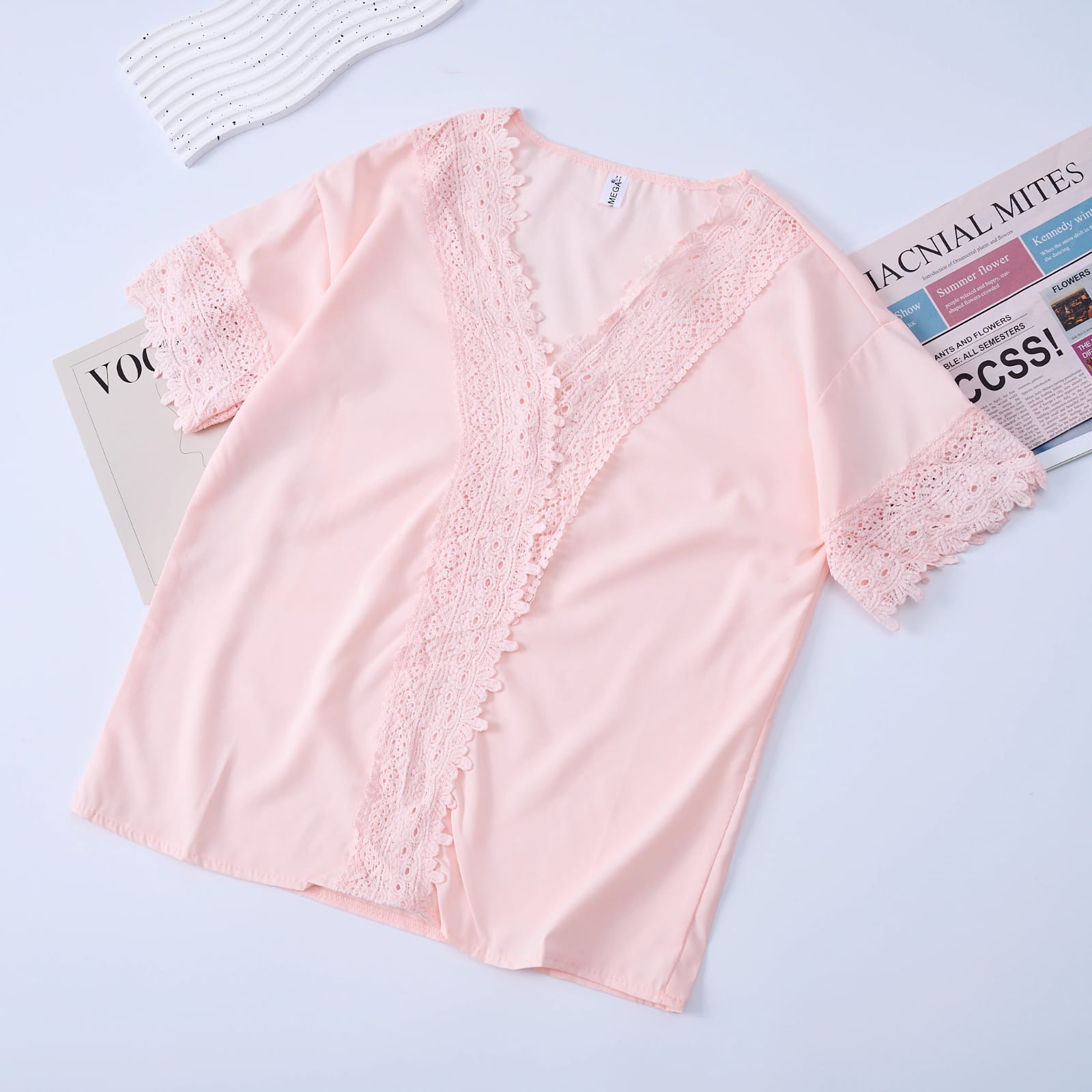 Women's Short Sleeve Solid Color Shirts & Blouses 229249 - M Women's Short Sleeve Solid Color Shirts & Blouses 229249 - M